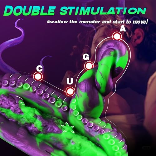 Monster Tentacle Dildo Riding Grinder Sex Toy, Fantasy Dildo Strap On Silicone Octopus Dildos with Adjustable Straps for Chair Swing Pillow Sofa Cushion Play, Adult Sex Toys Women Lesbian Couples