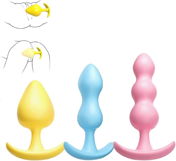 3Pcs Anal Butt Plug for Beginner Anal Training Kit Anal Toys for Men Different Sizes Adult Anal Sex Toy for Men Women Masturbation Unisex Anal Toy Set
