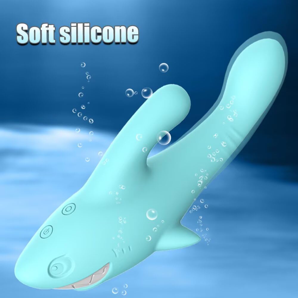duubee Rabbit Ears Rechargeable Personal Vibrator 8 Modes Blue