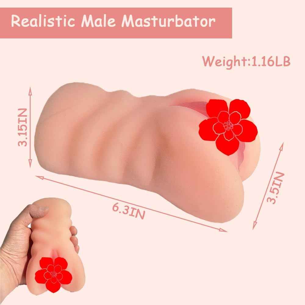 Realistic Small Male Masturbator with Tight Pocket Pussy Viginal and Anal,TPE Adult Sex Love Toy,Lifelike Male Blowjob Stroker for Masturbation,Penis Training Masturbator,Mini Sex Doll for Gay Men