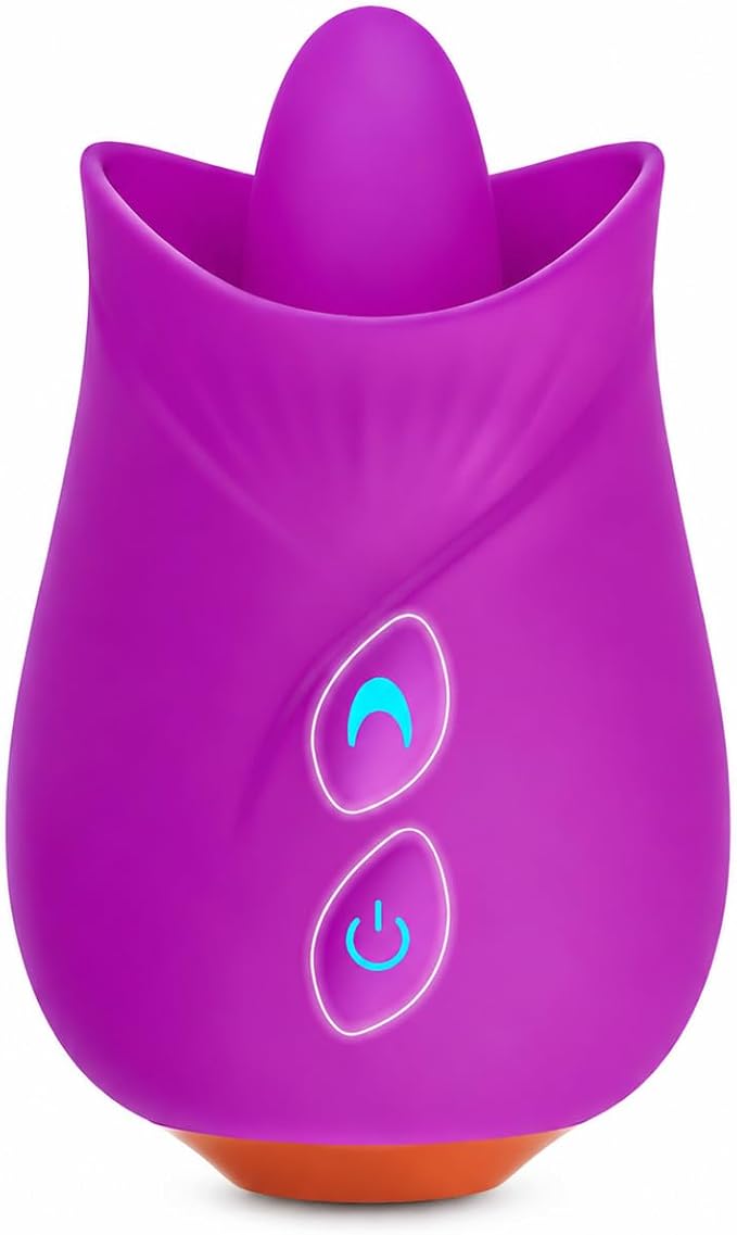 Generic Rose Vibrator 10 Speed Silicone Clitoral Suction Toy Purple