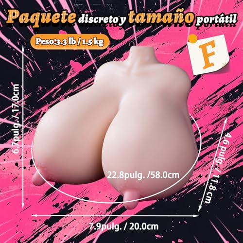 Sex Doll Boobs Sex Toy, Big Boobs for Men Sex Boobs for Male Masturbator Breast Masturbator with Boobs G Cup Big Boob Sex Toy Pocket Pussy Breast Sex Toys with Vagina djy01