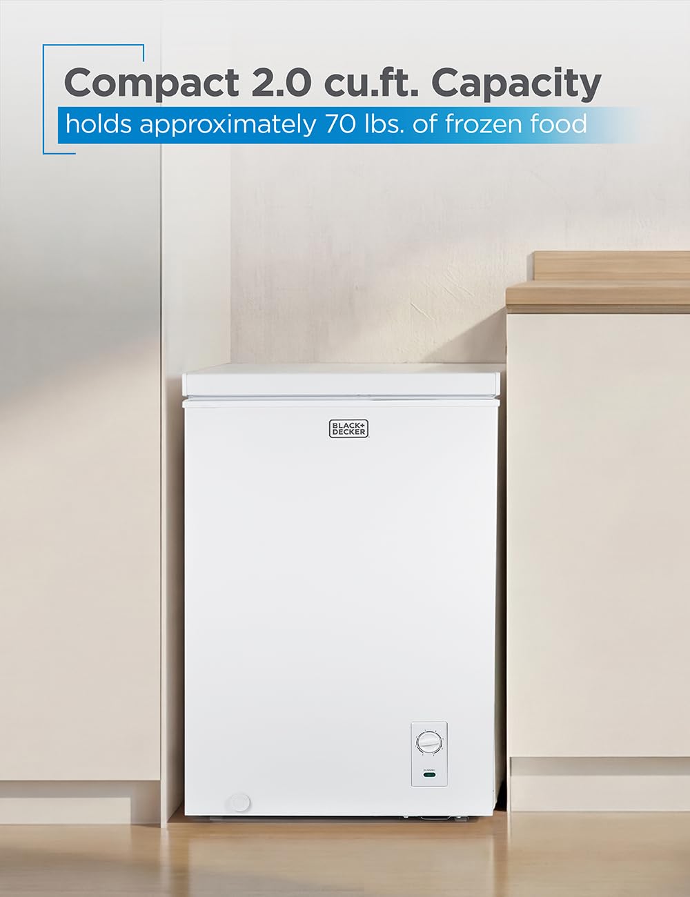 BLACK+DECKER 2.7 Cu. Ft. Compact Chest Freezer