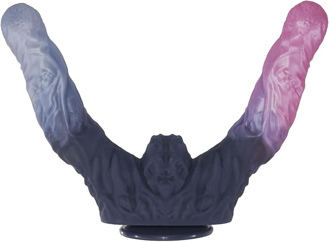 Realistic Double-Ended Dildo - 8'' Silicone Soft Dildo with a Powerful Suction Cup, Suitable for Vaginal and Anal Stimulation, Double-Ended Fantasy Dildos, Sex Toy for Men, Women and Lesbians