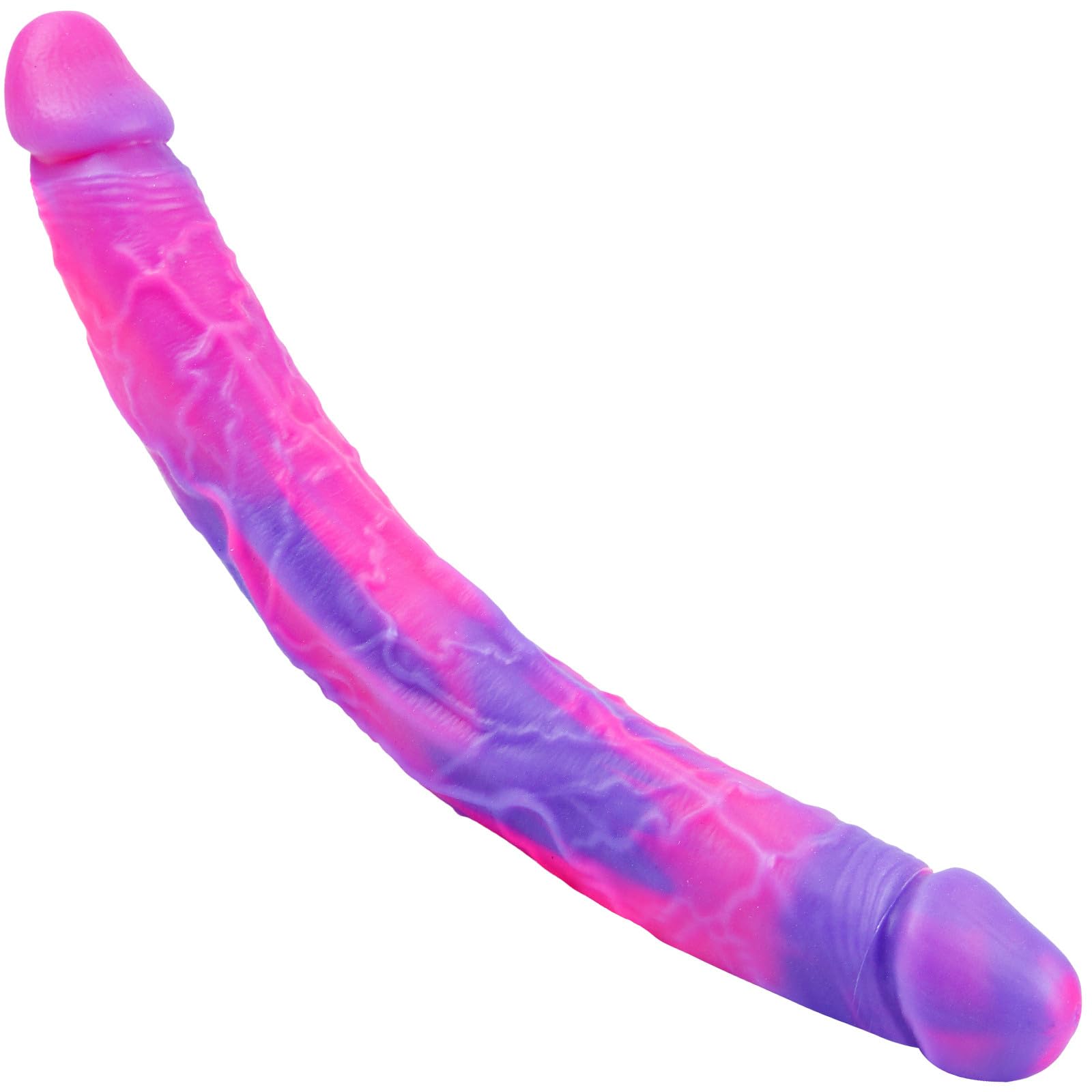 9.8 * 1.3 Inch Realistic Silicone Double Ended Sided Dildo with Veins