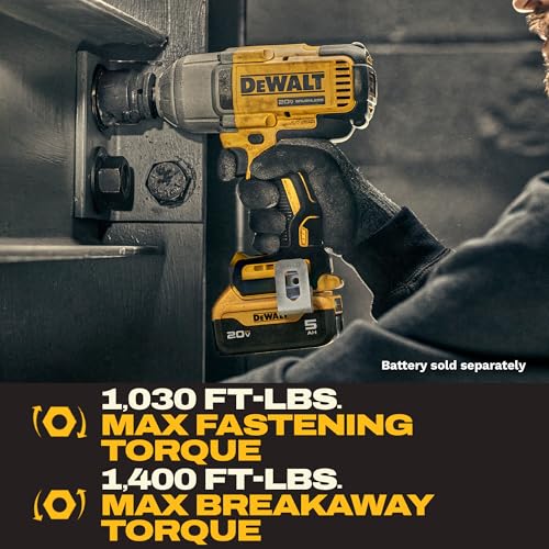 DEWALT 20V MAX XR Brushless High Torque 1/2" Impact Wrench with Detent Anvil