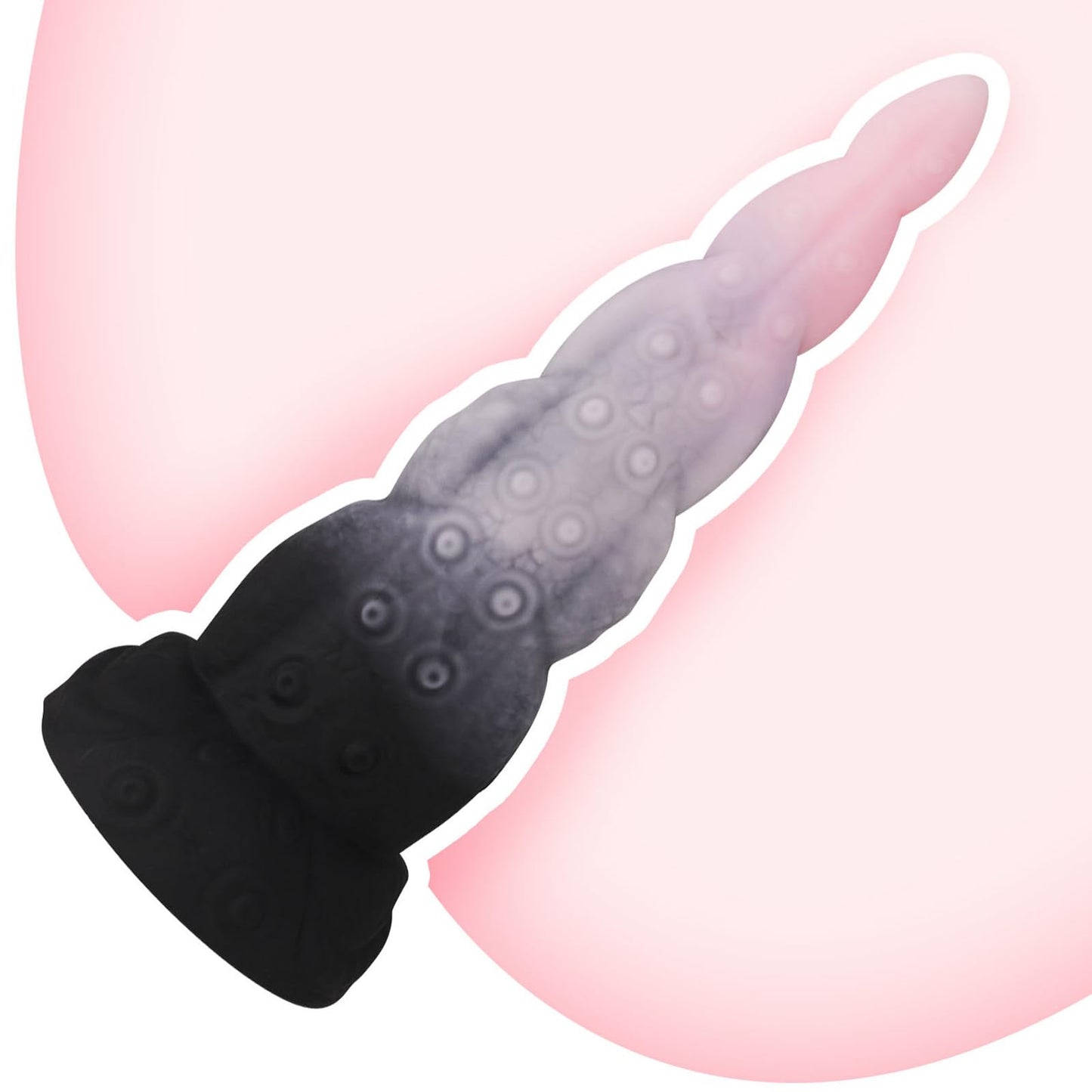 9.05/10.23/11.81" Silicone Monster Dildo Fantasy Tongue Penis, Huge Dildos Wide Diameter Thin Thickness Butt Plug with Powerful Suction Base for Hands-Free Play, Anal G-Spot Sex Toys for Men Women