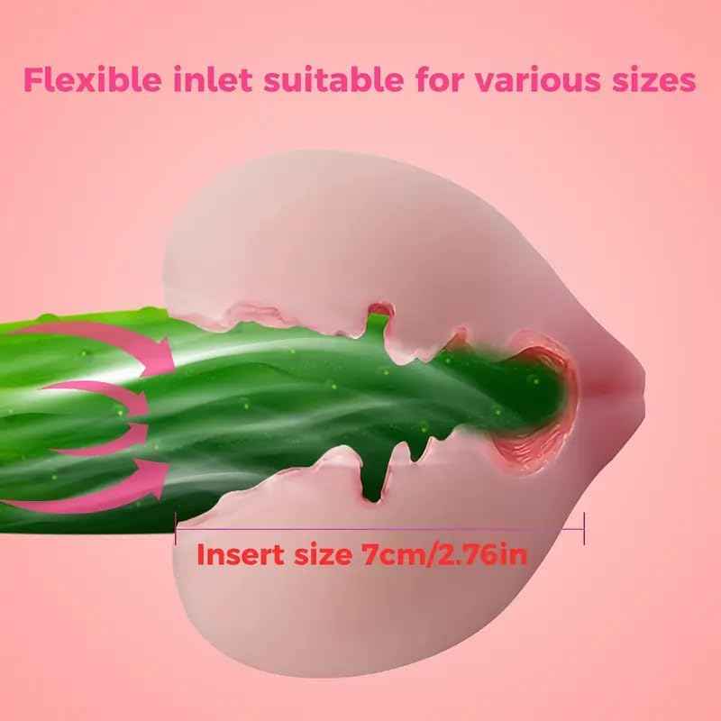 Peach Shape Male Masturbator Adult Sex Toys for Men, Male Masturbator Sex Dolls with Anal Textured Channel, Portable Silicone Pussies Masturbation Cup Adult Sex Toys for Men Penis Glans Trainer