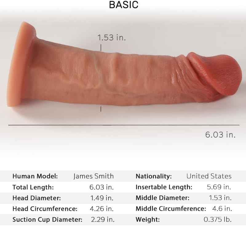 Lossless Realistic Dildo Soft Silicone 6in Suction Cup