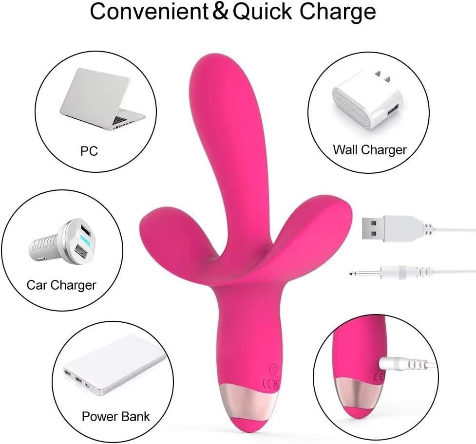 Updated Triple Stimulation Adult Tools for Women Today Waterproof 10 Powerful Modes Rechargeable Handheld Electric Travel Pocket Woman Big Gifts for Women Soft Sensory Accessories