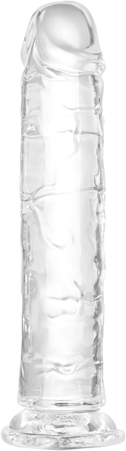Fredalve Realistic TPE Dildo with Strong Suction Cup Clear
