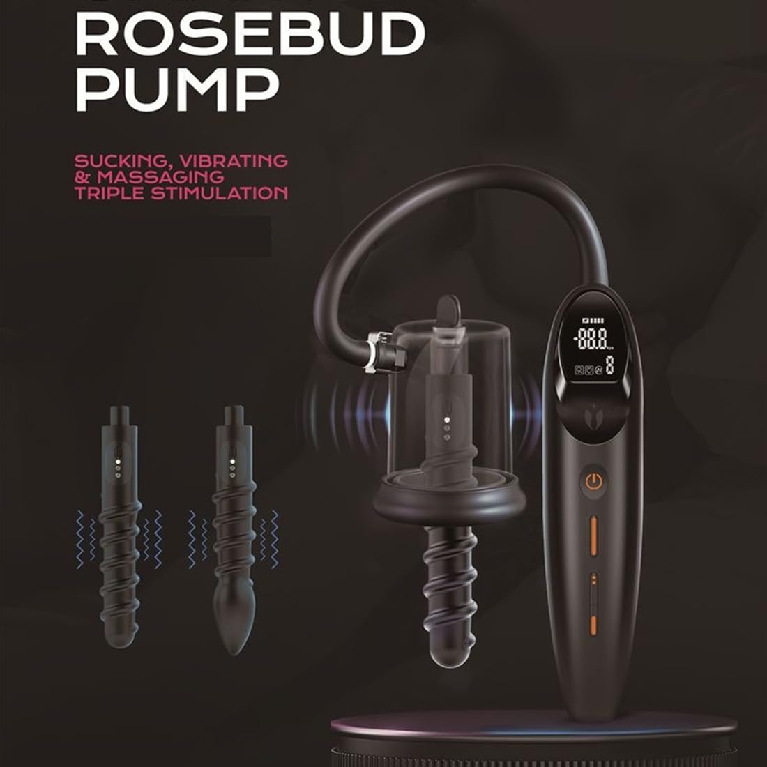 Electric Pump Anal Vacuum Pump, Automatic Pump Anal Plug Vaginal Pussy Dildo Pump Expander, Anal Beads Wand Pumps Enlarger, Prostate Massager Stimulator Masturbator Adult Sex Toys