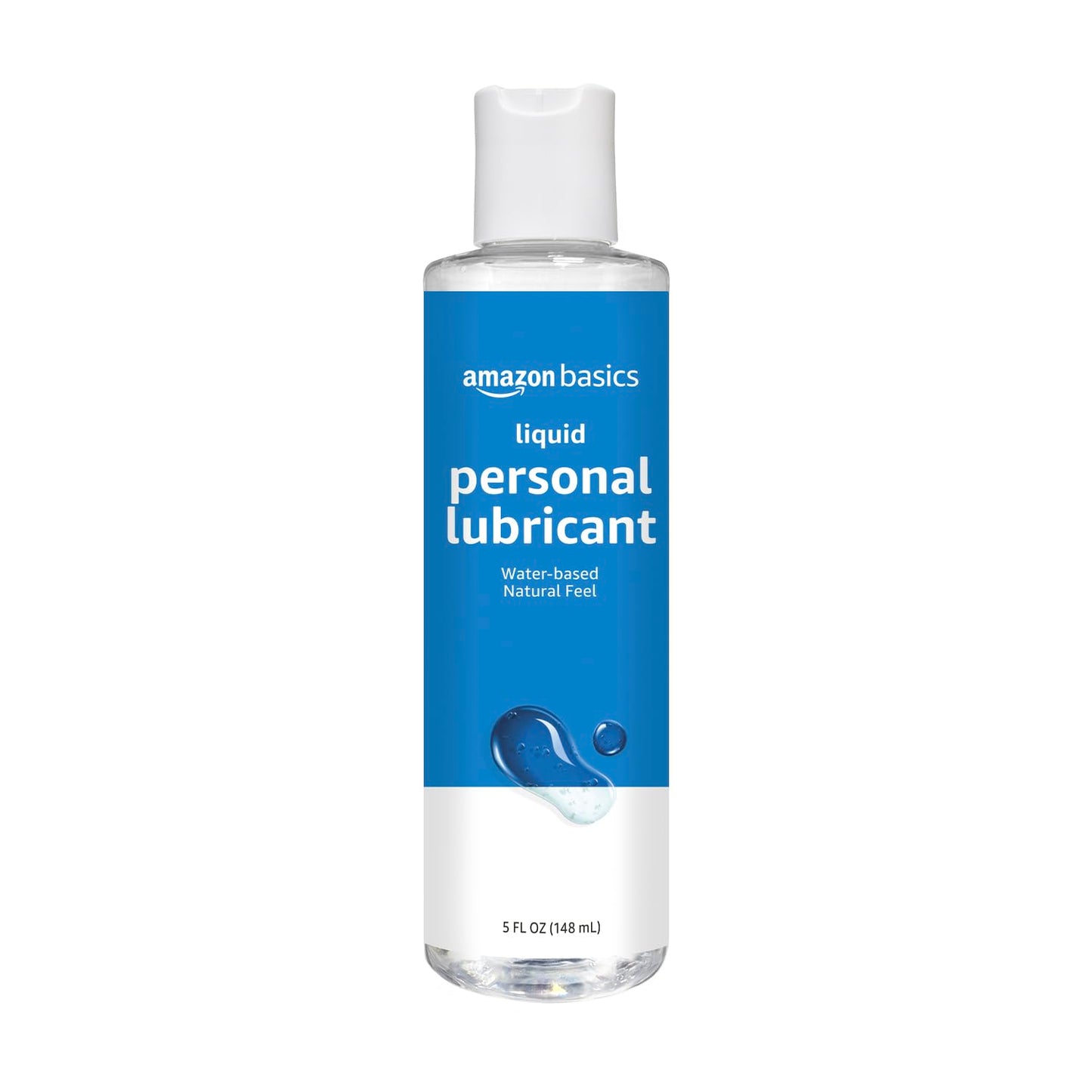 Amazon Basics Liquid Water Based Personal Lubricant, Fragrance-Free, Toy-Safe, Condom Compatible, 5 fl oz, 1 Pack