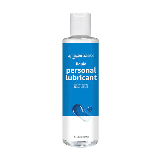 Amazon Basics Liquid Water Based Personal Lubricant, Fragrance-Free, Toy-Safe, Condom Compatible, 5 fl oz, 1 Pack