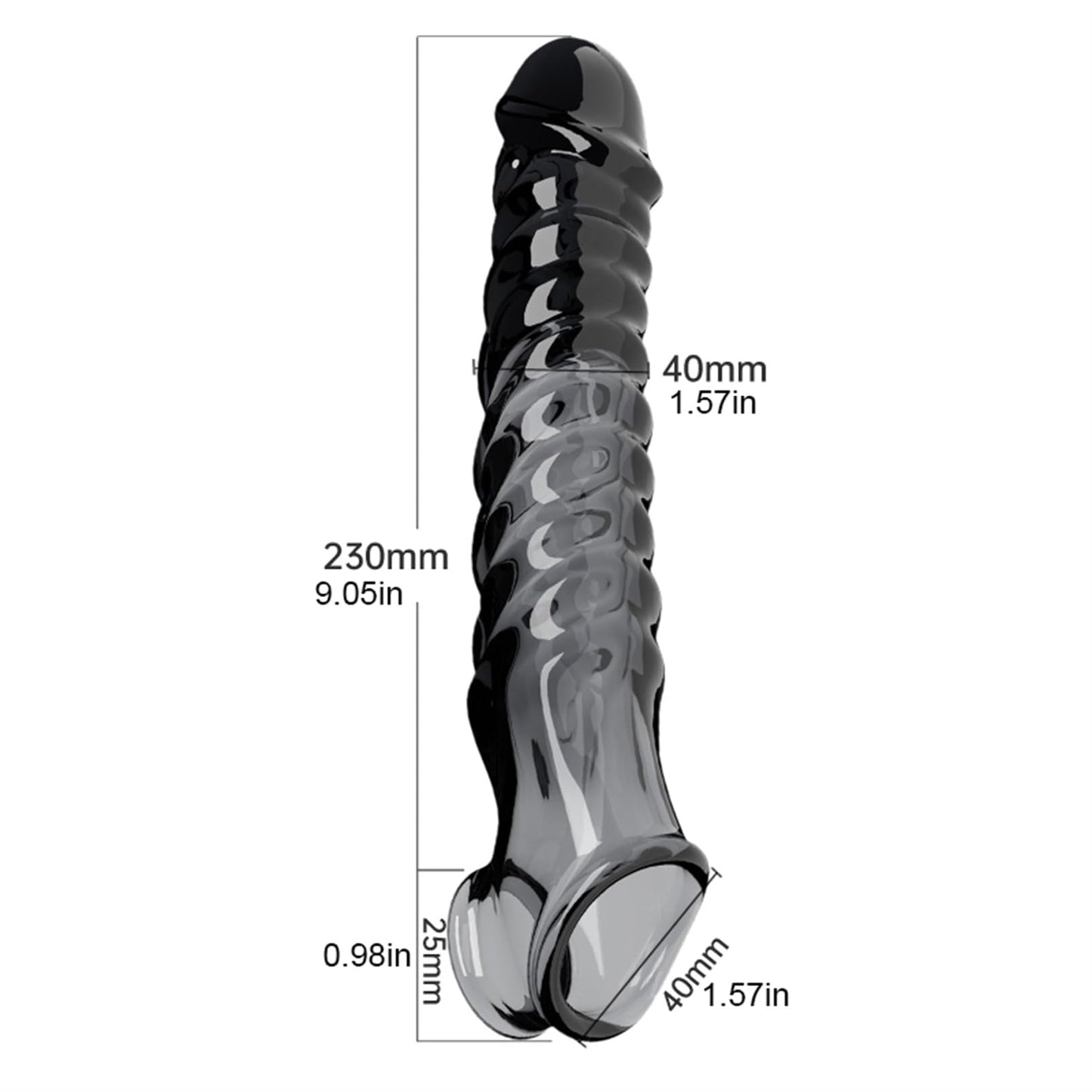 Extra Large Penis Sleeve Male Penis Extender Sleeve with 3.14IN Solid, Monster Penis Enlarger Sleeve with Cock Ring, Penis Extension Sleeve Male Penis Sheath Adult Sex Toy