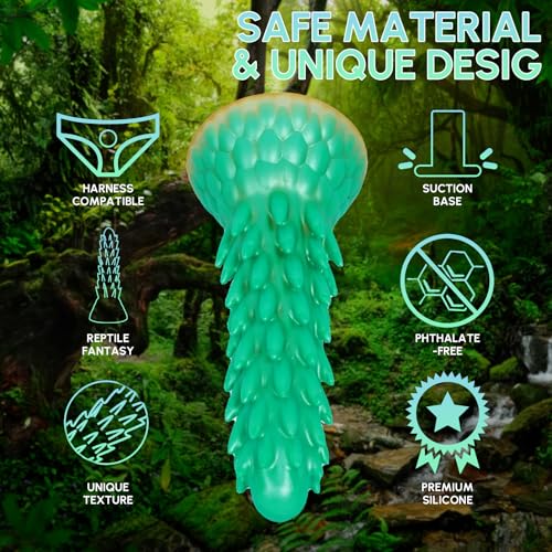 Dragon Dildo Sex Toys, 7.7'' Monster Dildo with Suction Cup, Fantasy Huge Dildos, Silicone Butt Plug Anal Dildos for Women and Men, Prostate Massager Sex Toy for Adult