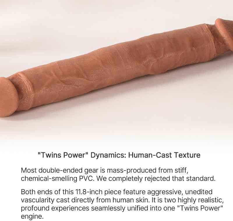 RAWFILE ARCHIVE 11.8in Double Ended Dildo Silicone Realistic 1.57in