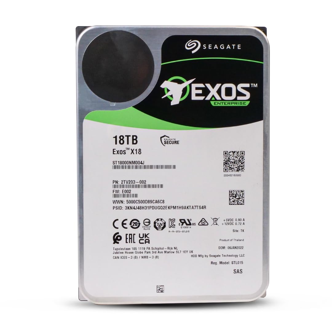 Seagate Exos Internal Hard Drive Enterprise HDD (Renewed)