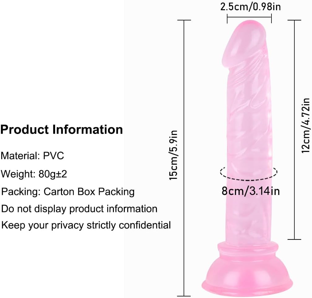 MenKouTA Realistic Dildo with Suction Cup Pink