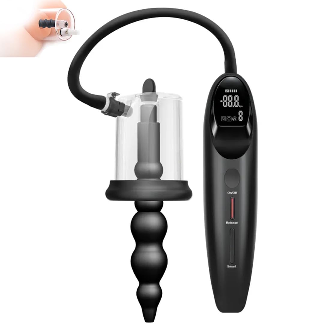 Electric Pump Anal Vacuum Pump, Automatic Pump Anal Plug Vaginal Pussy Dildo Pump Expander, Anal Beads Wand Pumps Enlarger, Prostate Massager Stimulator Masturbator Adult Sex Toys