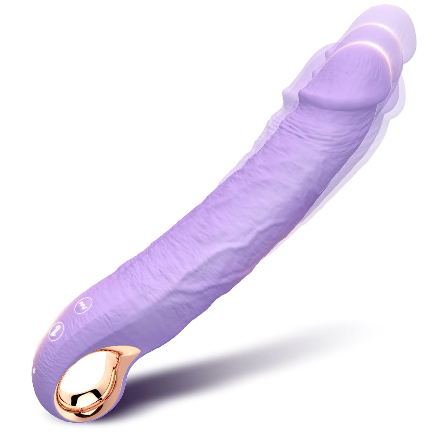 Vibrator Thrusting Dildo Sex Toys - 9" G Spot Vibrators Dildo Adult Toy with 10 Vibrations & 3 Thrusting Modes, Waterproof Clitoris Vibrator, Pleasure Tool for Women and Man Sex Stimulation (Purple)