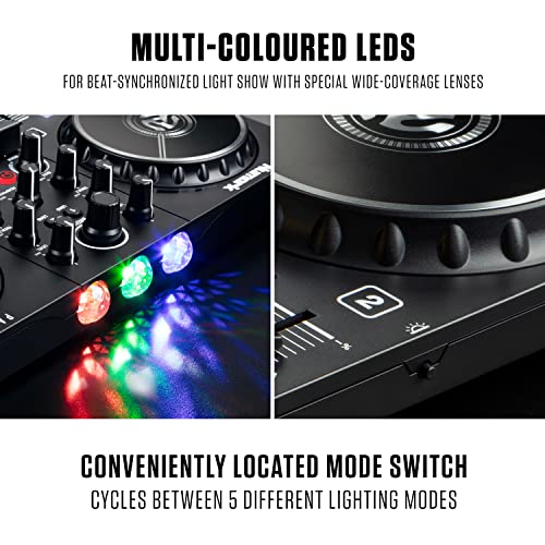 Numark Party Mix II DJ Controller with Lights, 2 Decks, Mixer, Audio Interface and Serato Lite