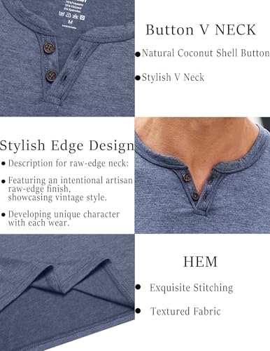COOFANDY Men's T Shirts Short Sleeve Casual V Neck T-Shirt Soft Notch Neck Tee Classic Plain Shirts