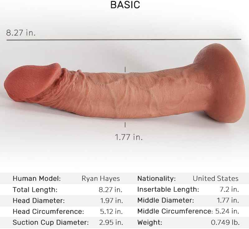 Lossless No.53 Realistic Silicone Dildo with Suction Cup 8 Inch