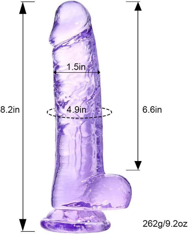 Umania Realistic Suction Cup Dildo 8.2in TPE Purple