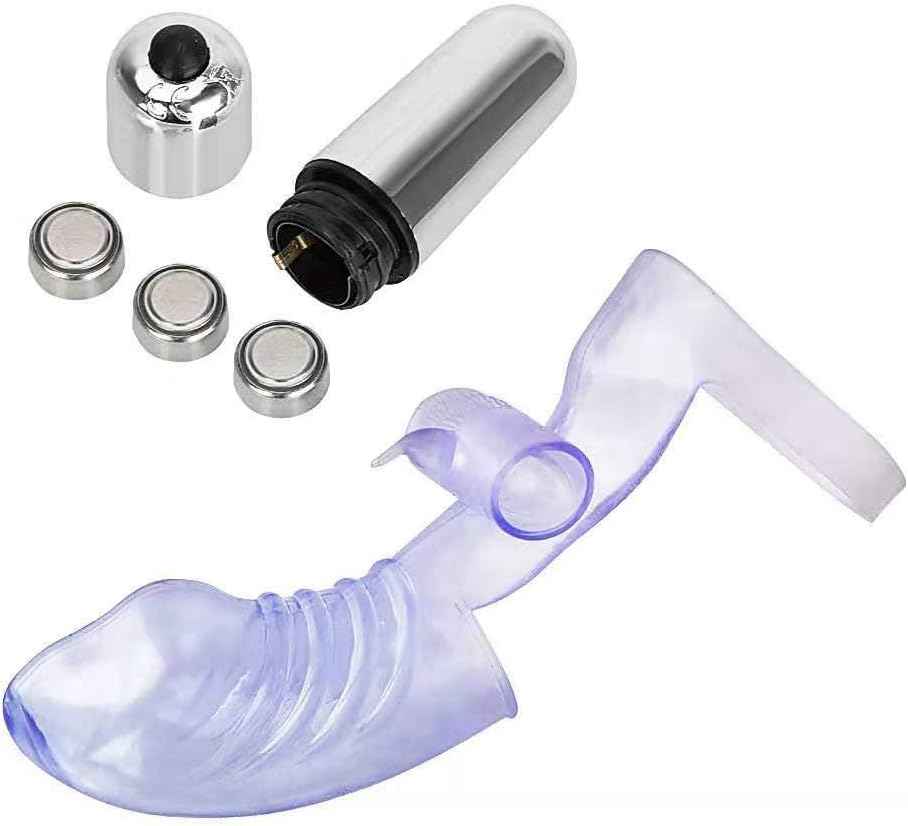Finger Sleeves Vibrator G-spot Clit Massager Stimulator, Female Lesbian Bullet Vibration Masturbator Sex Toys, Vagina Orgasm Anal Adult Erotic Sex Toys for Women Couples (A)