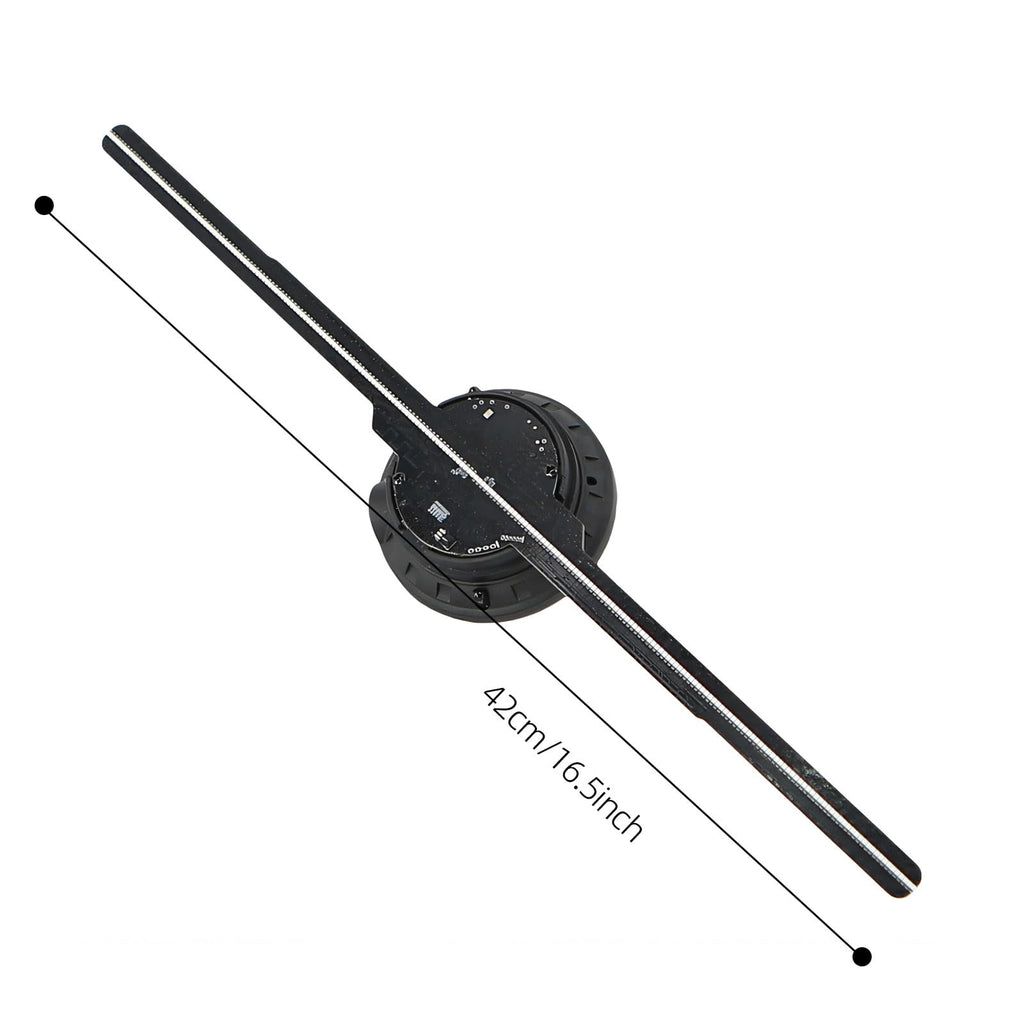 HFZ 16.5-Inch 3DhologramFan with WiFi and App Control, 232 Brightness LED Beads, Bluetooth Sound Sync, Custom Video Library, Remote Control, Portable Design for Trade Shows, Parties, and Events