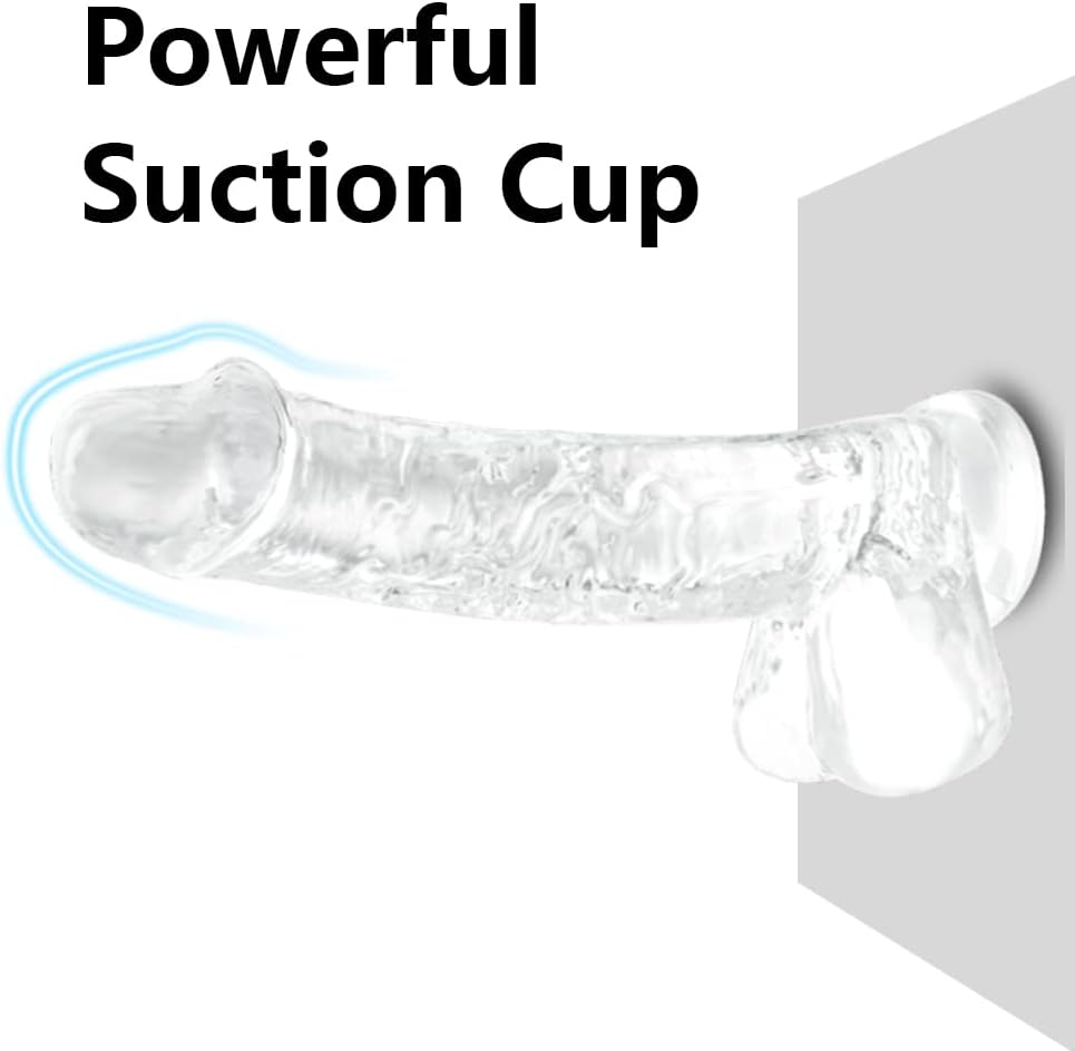 Umania Realistic Clear 6-Inch Dildo with Suction Cup