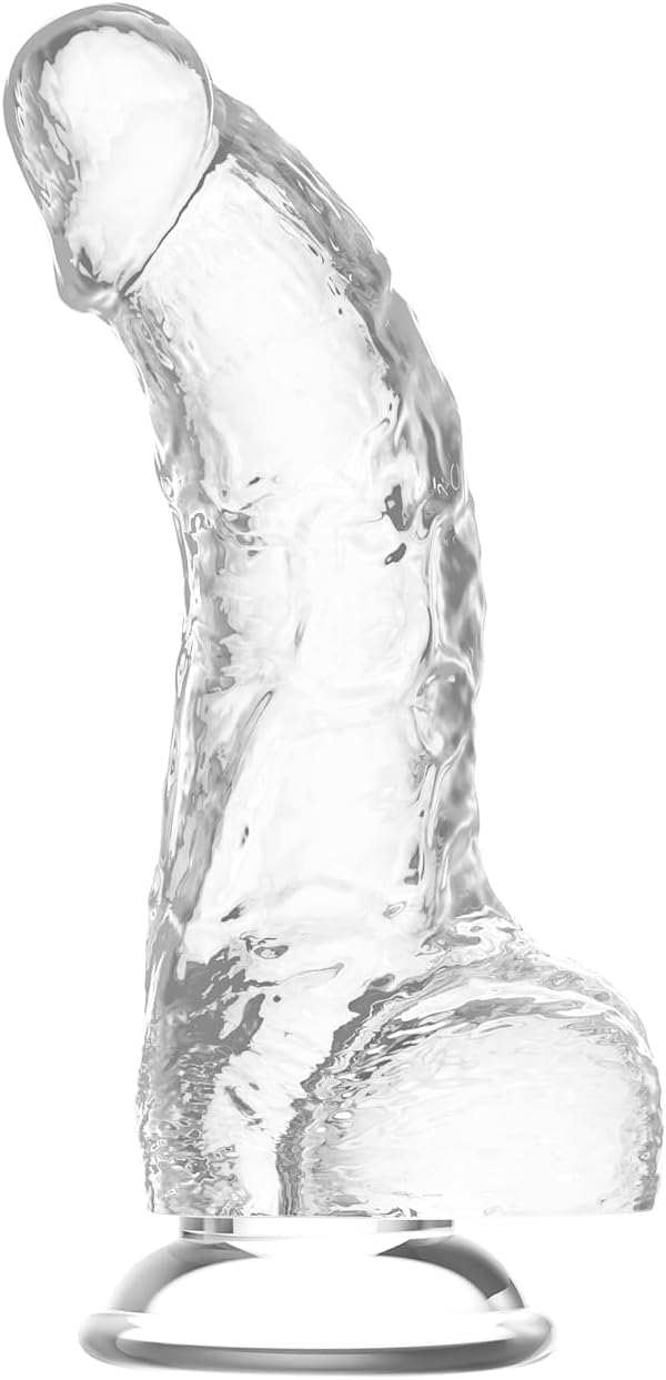 SOARE Realistic Transparent Dildo 6.7 in with Suction Cup