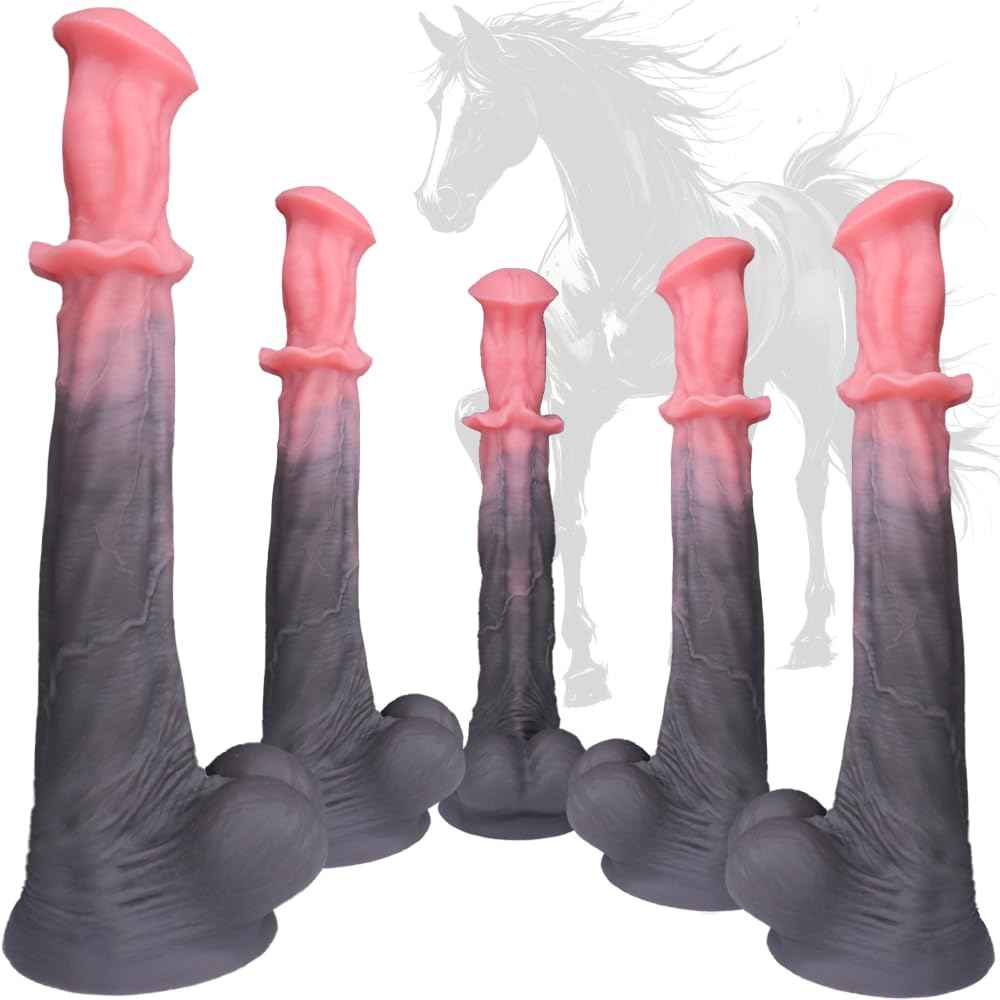 KSOCOEY 21.2" Giant Long Realistic Horse Dildo Monster Fantasy Animal Huge Knotted Anal Dildos with Petal Knot Large Suction Cup G Spot Butt Plug Adult Sex Toys & Games for Gay Men Women