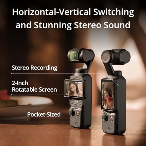 DJI Osmo Pocket 3 Vlogging Camera with 4K, 3-Axis Stabilization, Fast Focusing, Face/Object Tracking Bundle + Accessories Including 128GB Extreme Card, Wireless Microphone Sys, Software & More