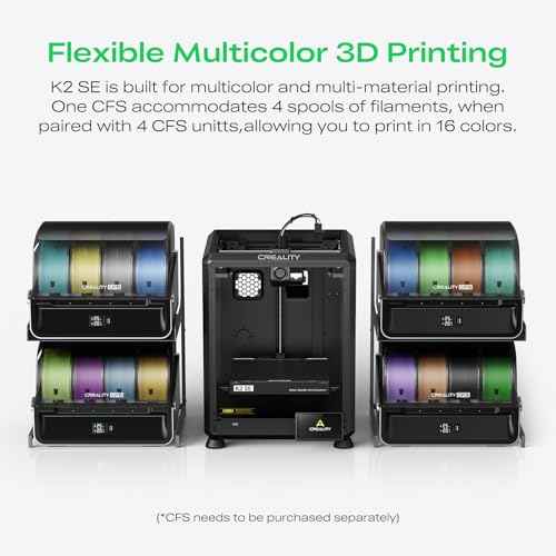 Creality K2 SE 3D Printer, 500mm/s High-Speed Printing, Support Multi Color 3D Printing Needs CFS, Solid Metal Build, Auto Leveling