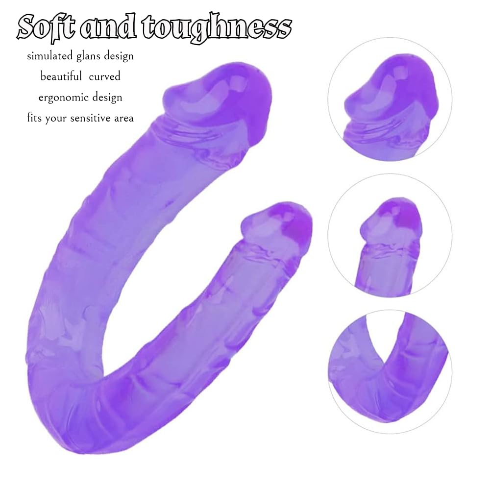 Lifelike Dildo Double Dong Big Penis for Women, G-spot Stimulation Realistic Dildo Double Side 2 Head Dildo, Adult Sex Toy for Anal Vaginal Play Anus Stimulator for Women Lesbian Gay Man Couples
