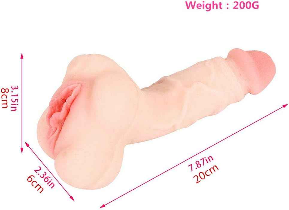 7.87 Inches Realistic Dildo Male Masturbators with Pocket Pussy Vigina,Soft TPE Penis Sleeve Extender,Penis Pump Enlarger Prolong,Adult Sex Love Toy Stroker for Men Women Couples