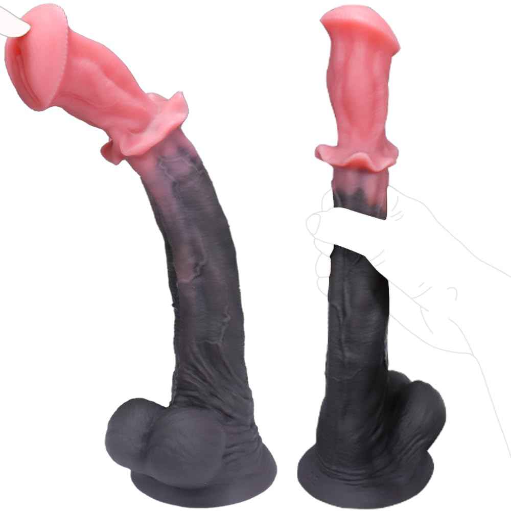 KSOCOEY 21.2" Giant Long Realistic Horse Dildo Monster Fantasy Animal Huge Knotted Anal Dildos with Petal Knot Large Suction Cup G Spot Butt Plug Adult Sex Toys & Games for Gay Men Women