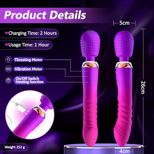 Thrusting Dildo G Spot Vibrator Wand Massager Female Couples Sex Toys 10+5+Heating Modes, Womens Sex Toy Adult Toys for Women Dildos Vibrators Consoladores, Vibrater Adult Sex Toys & Games Vibradores