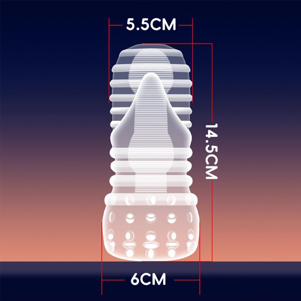Dual Entrances Male Masturbator Sex Toys for Adult Male Masterburbater Pocket Pussy Penis Training Toy Bump Beads Stimulation Reusable Penis Blowjob Stoker Masturbator Cup for Men Discreet Package