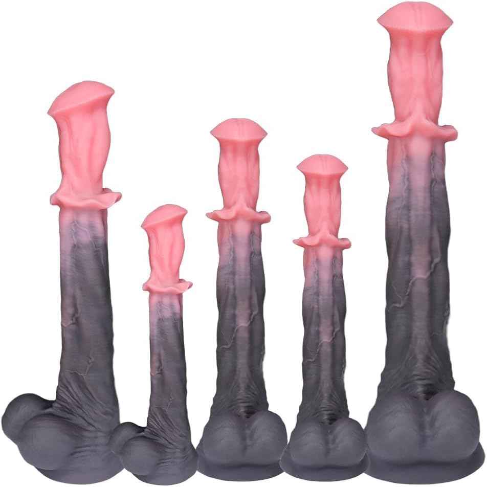 KSOCOEY 21.2" Giant Long Realistic Horse Dildo Monster Fantasy Animal Huge Knotted Anal Dildos with Petal Knot Large Suction Cup G Spot Butt Plug Adult Sex Toys & Games for Gay Men Women