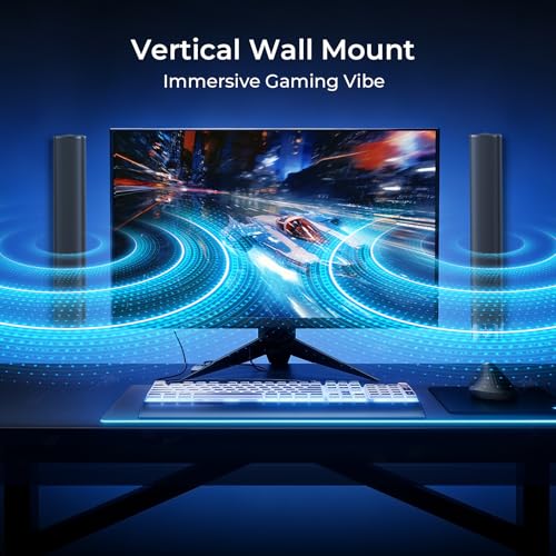 Assistrust Sound Bar for Smart TV, Soundbar with Bluetooth/ARC/Opt/AUX Connect, Auto Volume Boost, 3 Equalizer Modes, 2 in 1 Detachable Soundbar for TV/PC/Gaming/Projectors