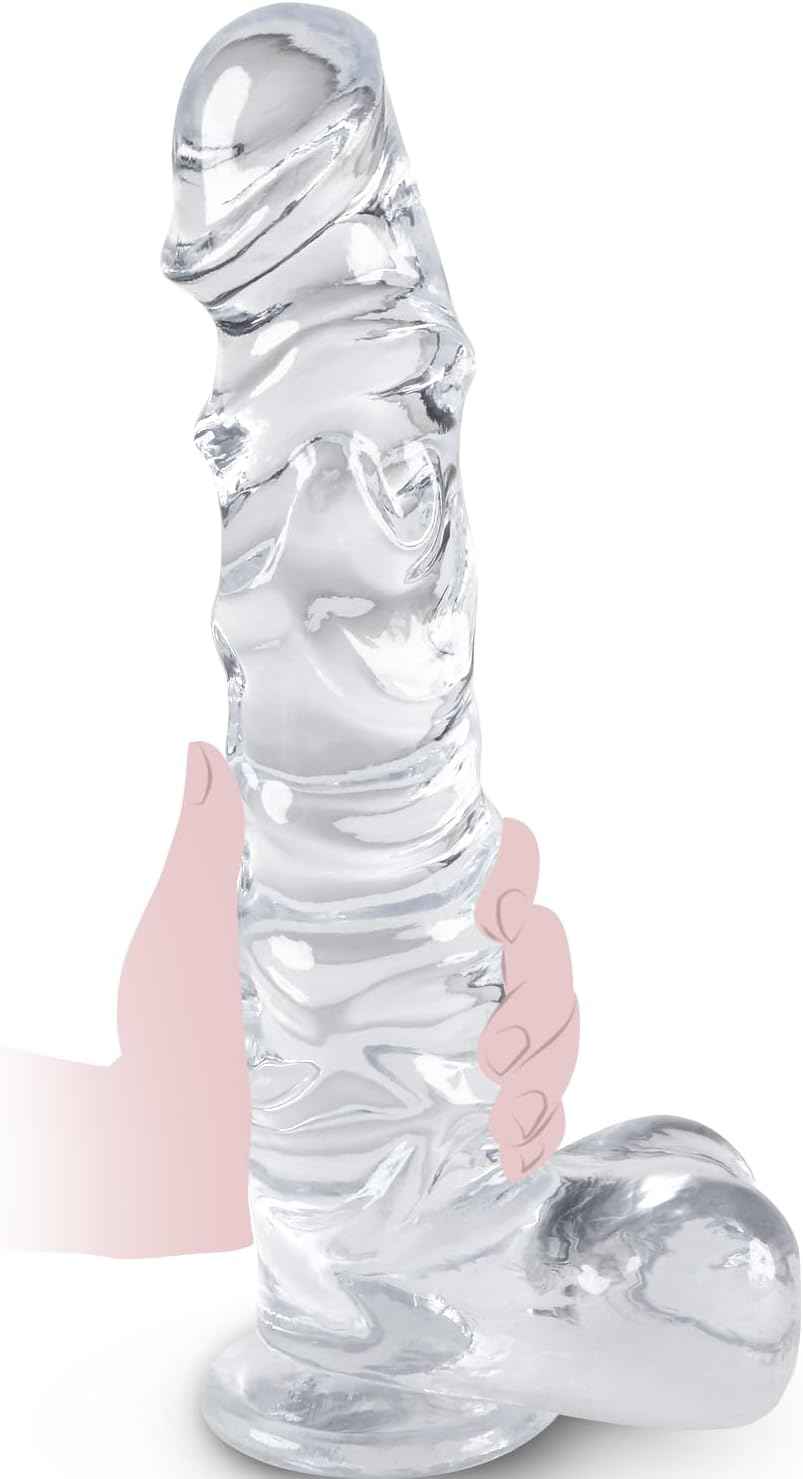 SASHENNA 8.9in Silicone Dildo Realistic Textured with Suction Cup
