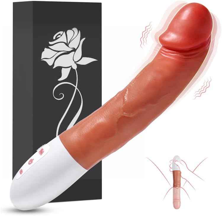 WEIXCH Realistic Vibrating Dildo 8.4in G-Spot Massager Skin Tone