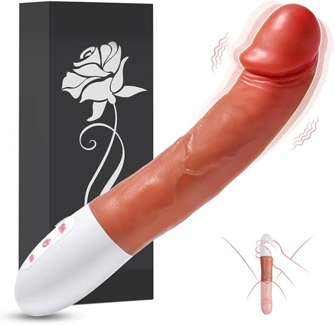 WEIXCH Realistic Vibrating Dildo 8.4in G-Spot Massager Skin Tone
