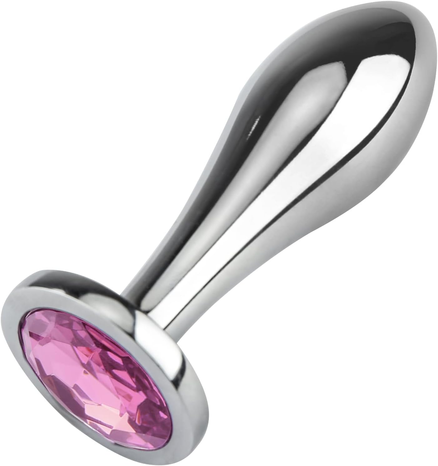 Anal Plug Adult Toys, 3Pcs Anal Butt Plug Set Anal Toys Metal Butt Plug with Crystal Diamond Sex Toys for Men and Women (Pink)