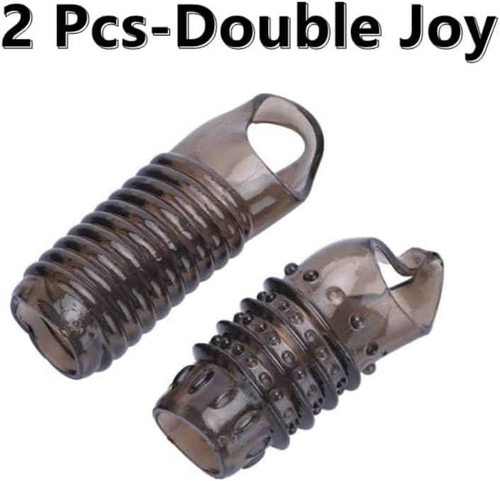 2 Pcs Sex Toys Penis Sleeve Cock Sleeve, Cock Ring Male Sex Toys for Men Penis Extender, Penis Ring Knot Dildo Girth Enhancer Sleeve Adult Toys for Men Couples Juguetes Sexuales