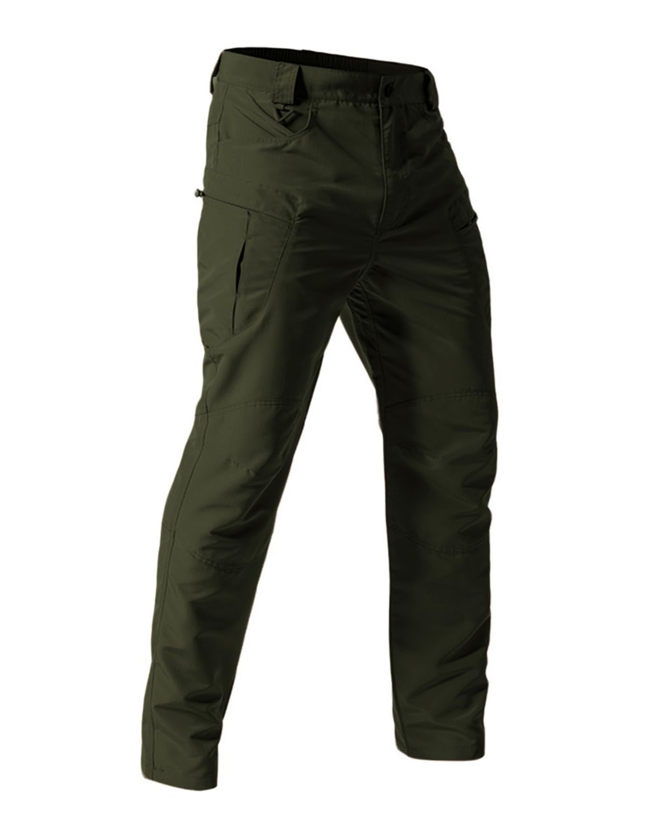 Men's Stretch Tactical Pants,Water Resistant Ripstop Cargo Pants,Lightweight Outdoor Work Hiking Pants with Pockets(No Belt)