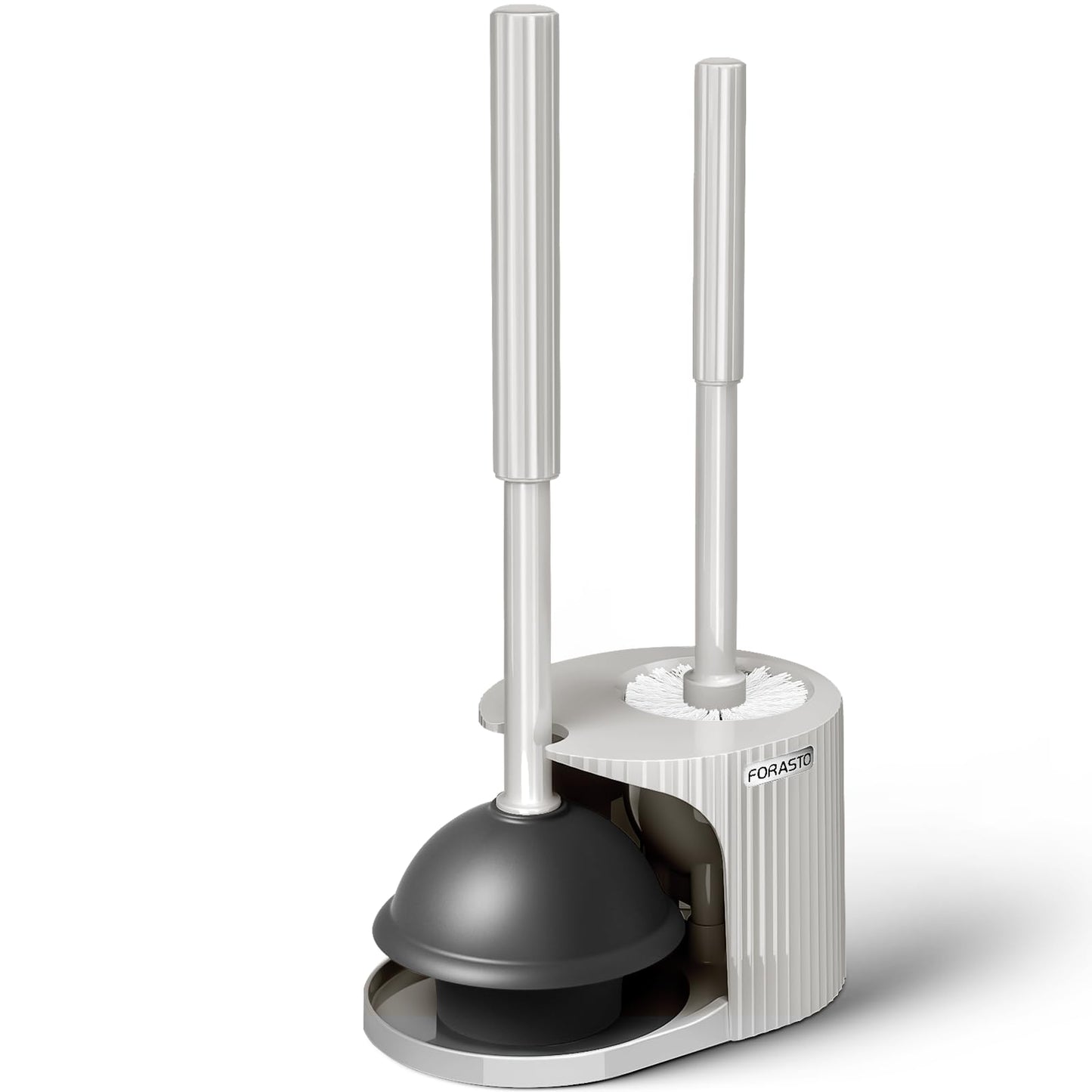 FORASTO Toilet Plunger and Brush Set，Toilet Bowl Brush Plunger Set